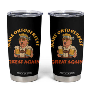 Make Oktoberfest Great Again Tumbler Cup Funny Trump Bavarian Costume Party Beer Festival TS02 Black Print Your Wear