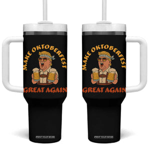 Make Oktoberfest Great Again Tumbler With Handle Funny Trump Bavarian Costume Party Beer Festival TS02 One Size: 40 oz Black Print Your Wear