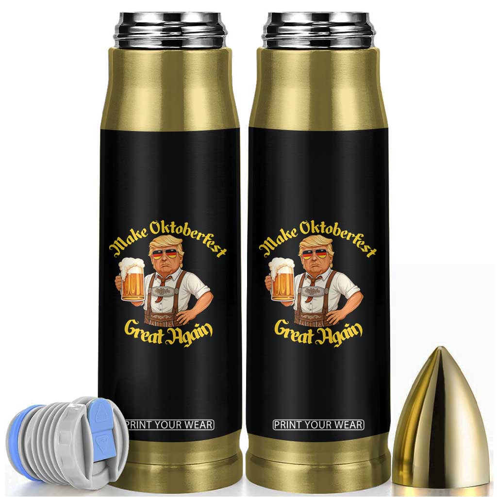 Make Oktoberfest Great Again Bullet Tumbler Funny Trump Bavarian Beer Festival Drinking Party TS02 Black Print Your Wear