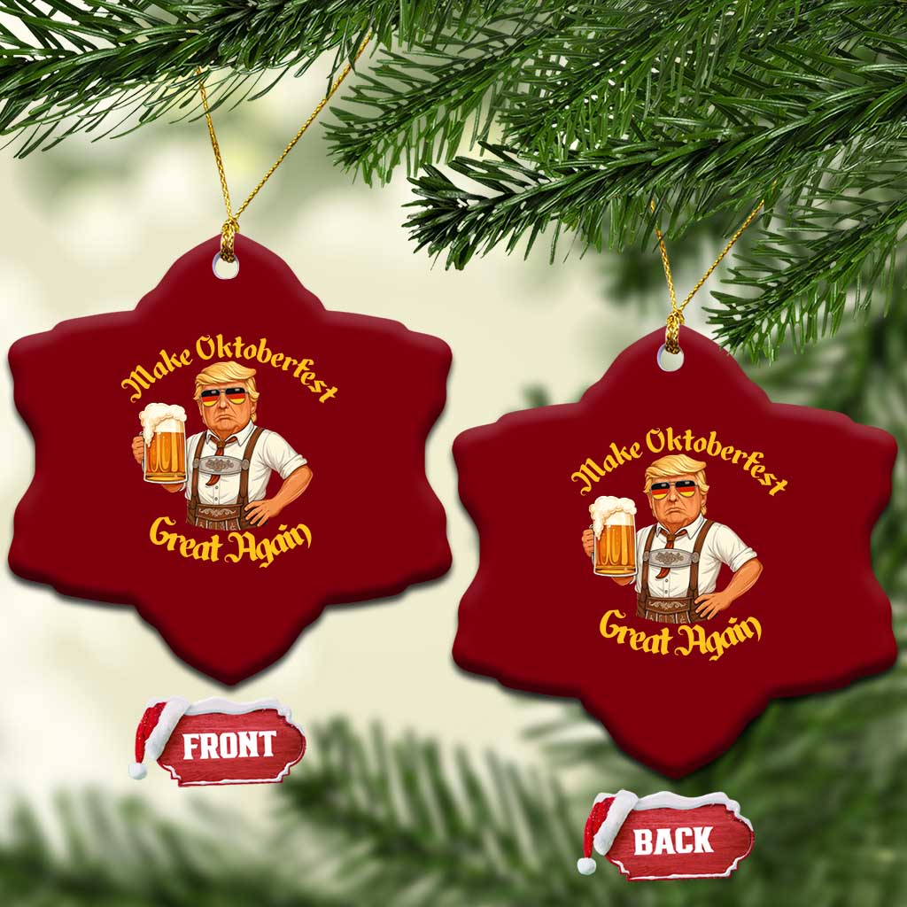 Make Oktoberfest Great Again Ceramic Ornament Funny Trump Bavarian Beer Festival Drinking Party TS02 Print Your Wear