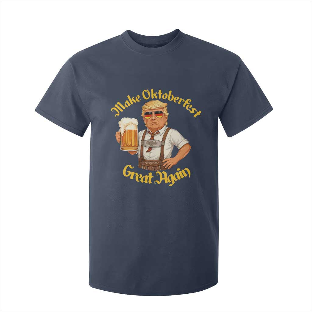 Make Oktoberfest Great Again T Shirt For Kid Funny Trump Bavarian Beer Festival Drinking Party TS02 Navy Print Your Wear