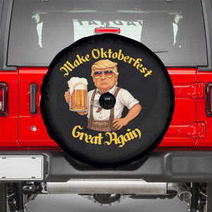Make Oktoberfest Great Again Spare Tire Cover Funny Trump Bavarian Beer Festival Drinking Party TS02 Black Print Your Wear