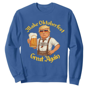 Make Oktoberfest Great Again Sweatshirt Funny Trump Bavarian Beer Festival Drinking Party TS02 Royal Blue Print Your Wear