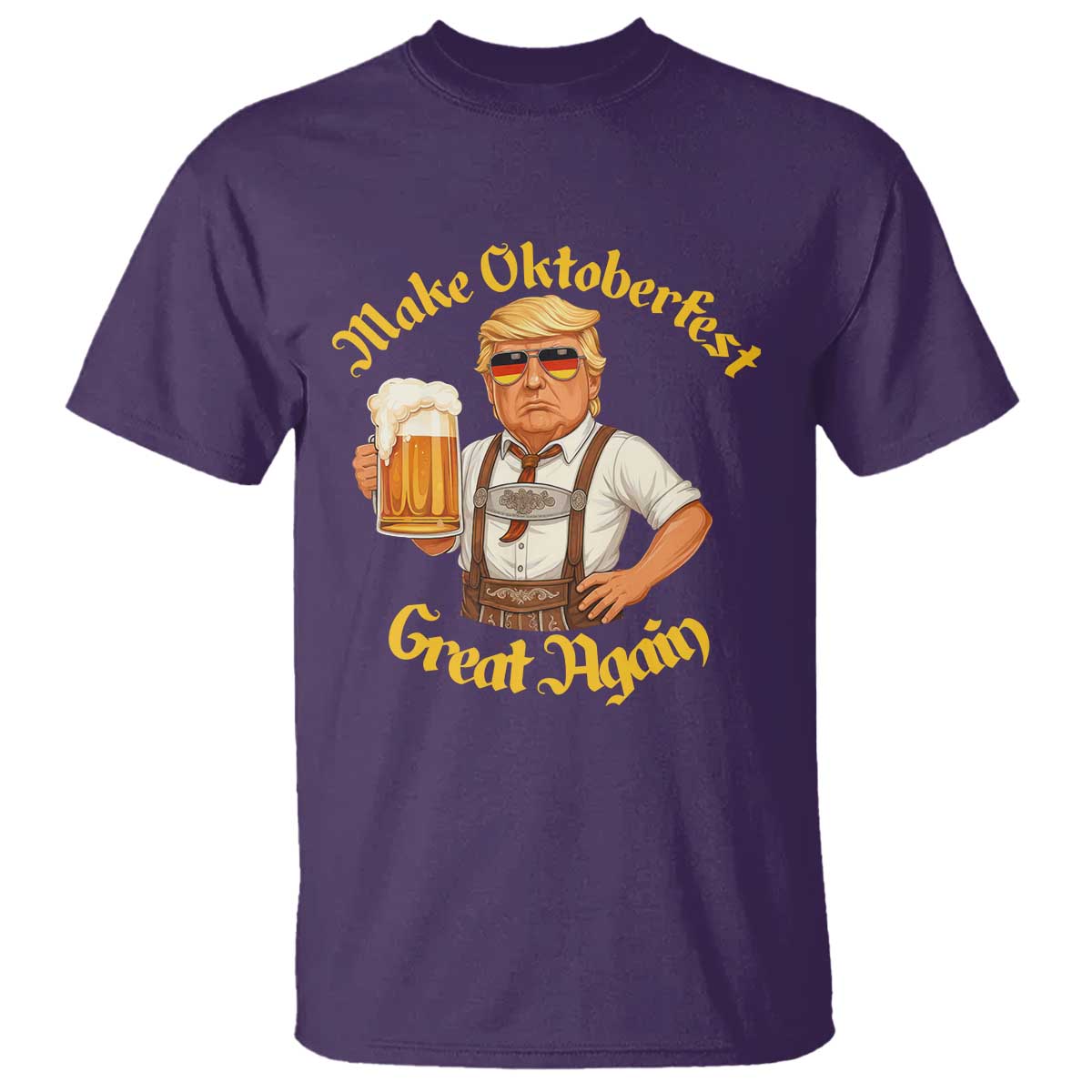 Make Oktoberfest Great Again T Shirt Funny Trump Bavarian Beer Festival Drinking Party TS02 Purple Print Your Wear
