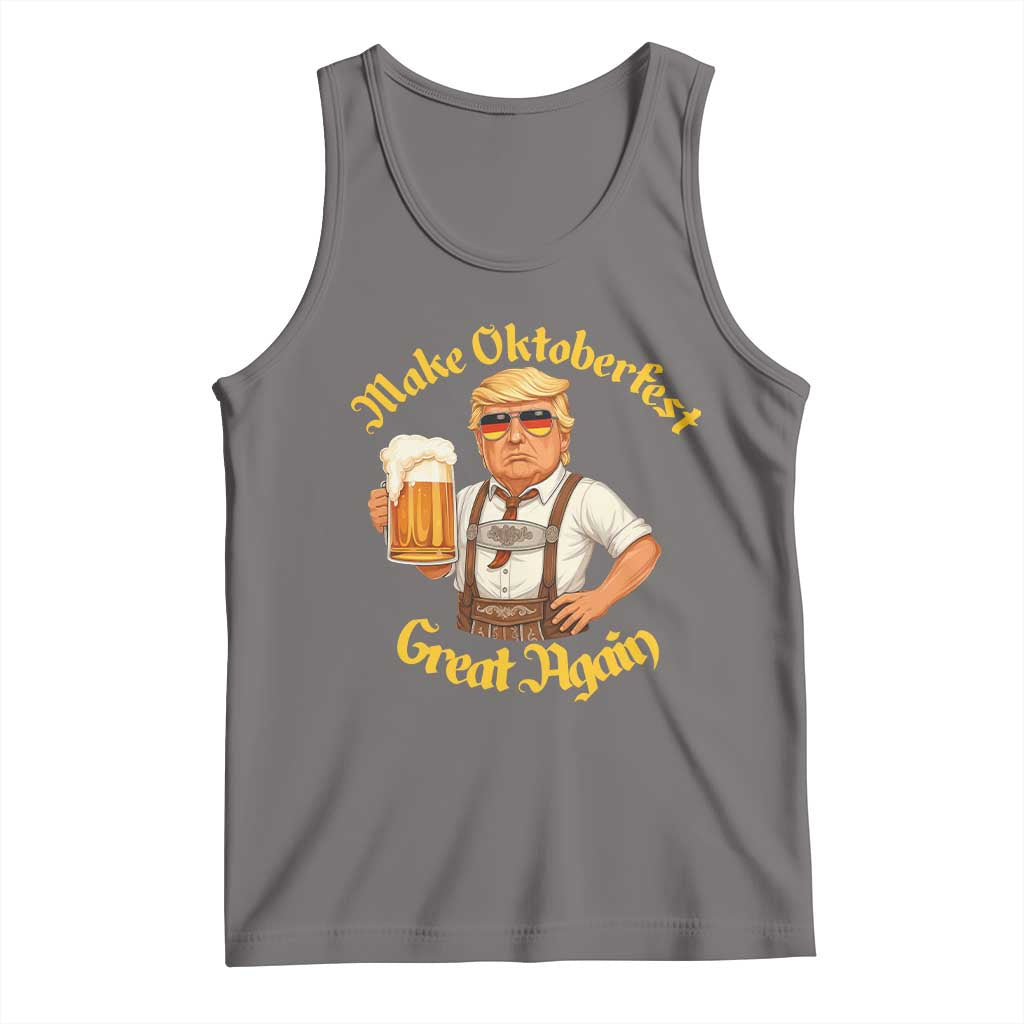 Make Oktoberfest Great Again Tank Top Funny Trump Bavarian Beer Festival Drinking Party TS02 Deep Heather Print Your Wear