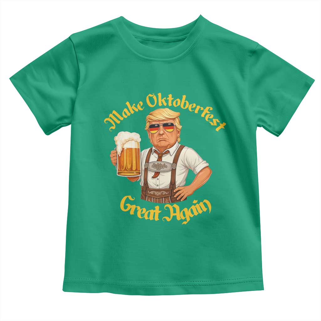 Make Oktoberfest Great Again Toddler T Shirt Funny Trump Bavarian Beer Festival Drinking Party TS02 Irish Green Print Your Wear