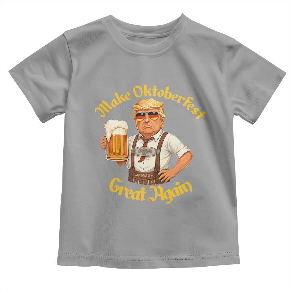 Make Oktoberfest Great Again Toddler T Shirt Funny Trump Bavarian Beer Festival Drinking Party TS02 Sport Gray Print Your Wear