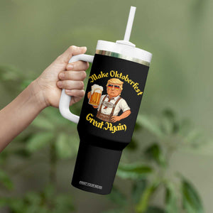 Make Oktoberfest Great Again Tumbler With Handle Funny Trump Bavarian Beer Festival Drinking Party TS02 Print Your Wear