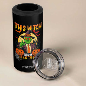 Funny Sarcastic Trump Witch 4 in 1 Can Cooler Tumbler This Witch Runs On Ice and Tariffs Political Satire TS02 Print Your Wear