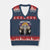 Funny Trump Halloween V-Neck Knit Sweater Vest Daddy Home White House Spooky Season TS02 Navy Red Print Your Wear