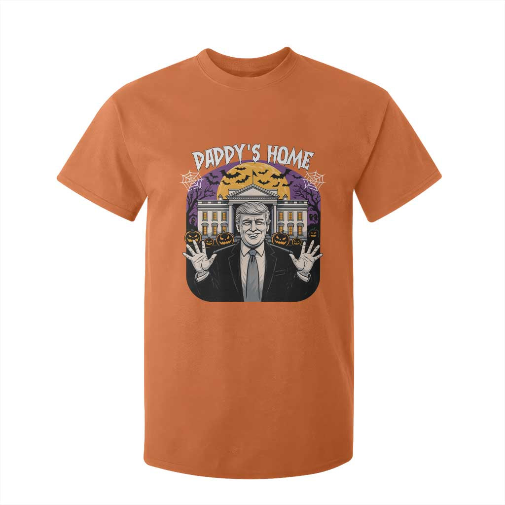 Funny Trump Halloween T Shirt For Kid Daddy Home White House Spooky Season TS02 Orange Print Your Wear