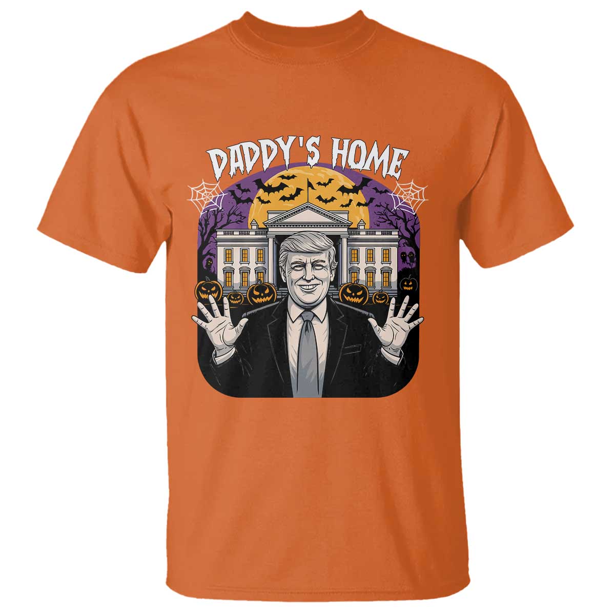 Funny Trump Halloween T Shirt Daddy Home White House Spooky Season TS02 Orange Print Your Wear