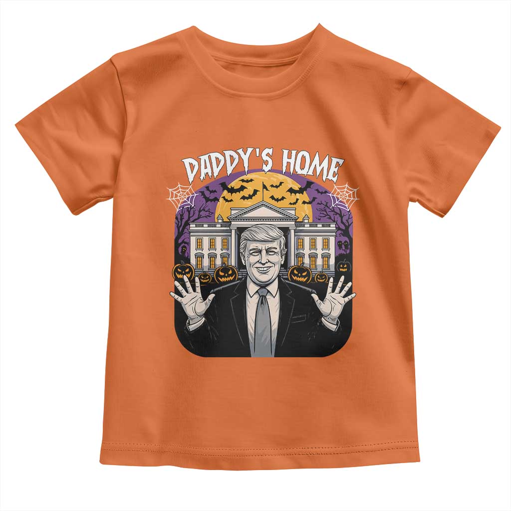 Funny Trump Halloween Toddler T Shirt Daddy Home White House Spooky Season TS02 Orange Print Your Wear
