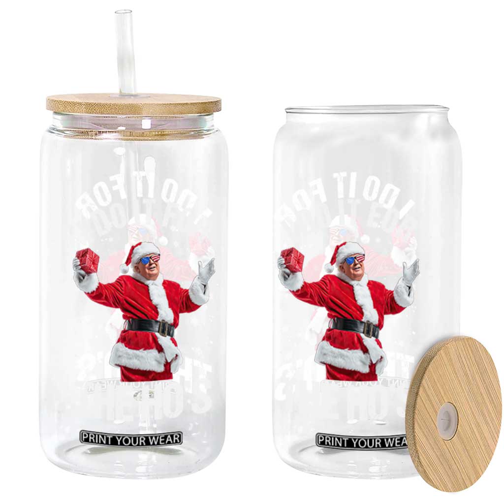 Funny Trump Santa Christmas Glass Can I Do It For The Hos Holiday Gift TS02 Print Your Wear