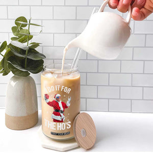 Funny Trump Santa Christmas Glass Can I Do It For The Hos Holiday Gift TS02 Print Your Wear