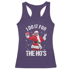 Funny Trump Santa Christmas Racerback Tank Top I Do It For The Hos Holiday Gift TS02 Purple Print Your Wear