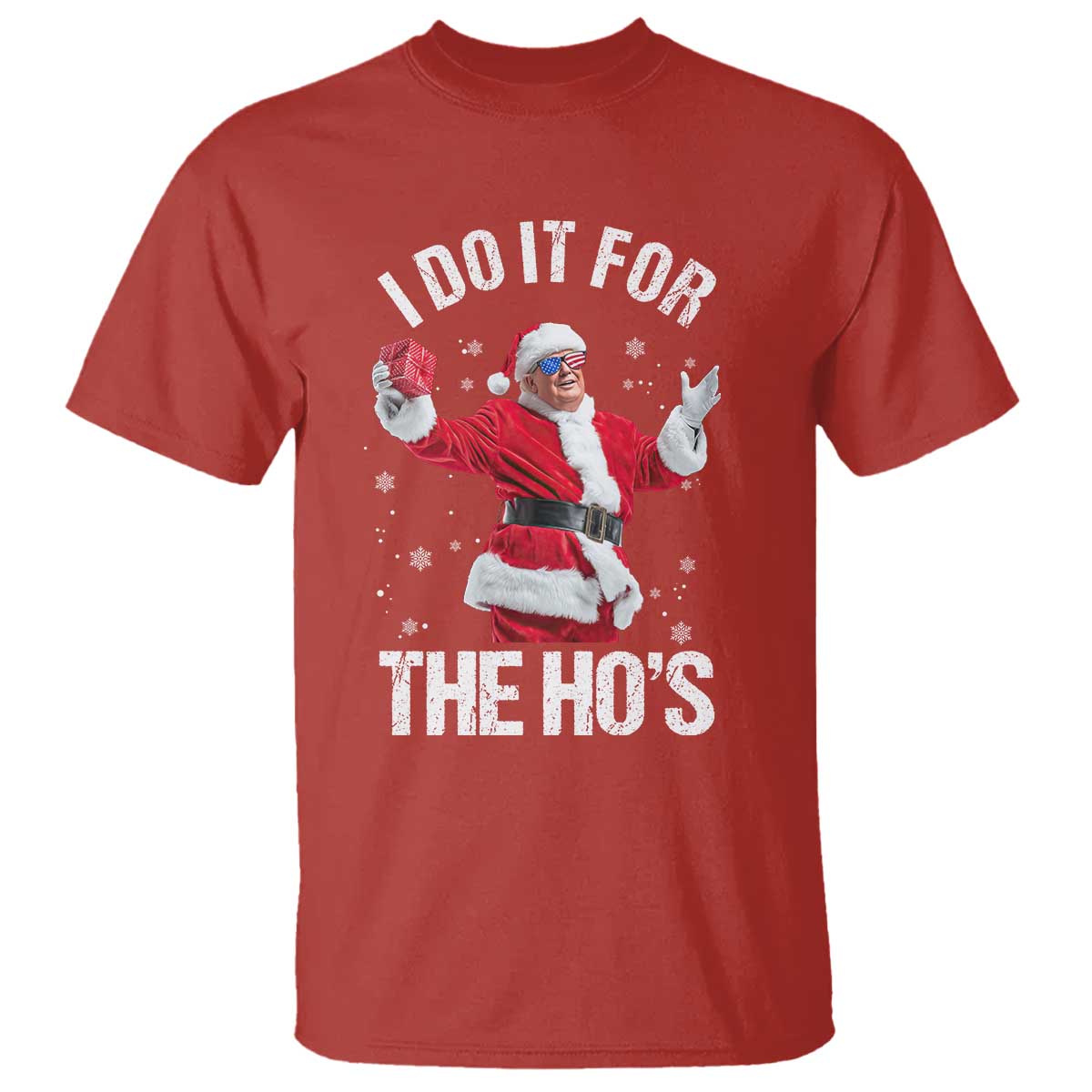Funny Trump Santa Christmas T Shirt I Do It For The Hos Holiday Gift TS02 Red Print Your Wear