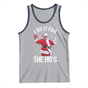 Funny Trump Santa Christmas Tank Top I Do It For The Hos Holiday Gift TS02 Athletic Heather Navy Print Your Wear