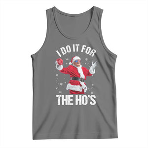 Funny Trump Santa Christmas Tank Top I Do It For The Hos Holiday Gift TS02 Black Heather Print Your Wear