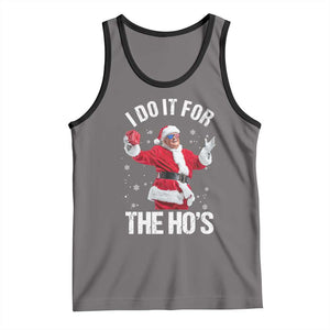 Funny Trump Santa Christmas Tank Top I Do It For The Hos Holiday Gift TS02 Deep Heather Black Print Your Wear