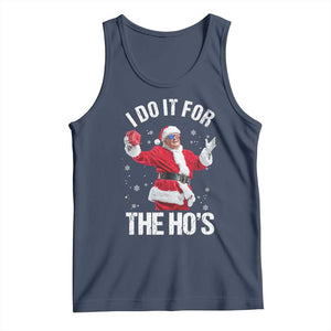 Funny Trump Santa Christmas Tank Top I Do It For The Hos Holiday Gift TS02 Navy Print Your Wear