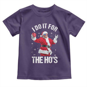 Funny Trump Santa Christmas Toddler T Shirt I Do It For The Hos Holiday Gift TS02 Purple Print Your Wear
