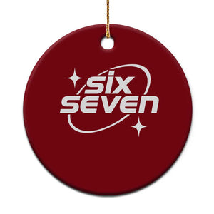 Funny Six Seven Ceramic Ornament Cool 67 Meme Y2K Gen Alpha Slang TS02 1pc Red Print Your Wear