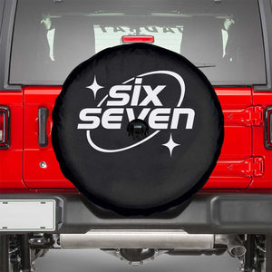 Funny Six Seven Spare Tire Cover Cool 67 Meme Y2K Gen Alpha Slang TS02 Black Print Your Wear