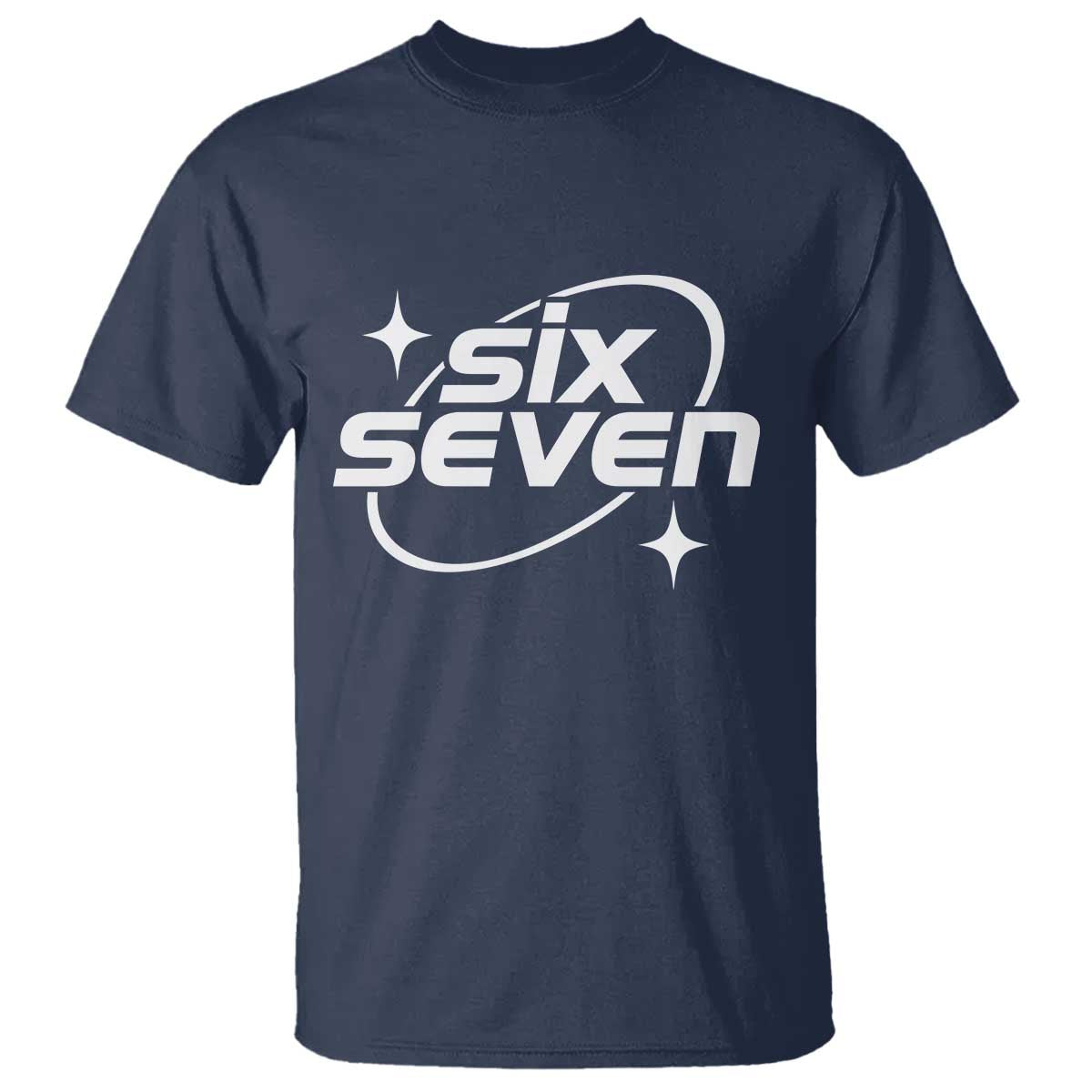 Funny Six Seven T Shirt Cool 67 Meme Y2K Gen Alpha Slang TS02 Navy Print Your Wear