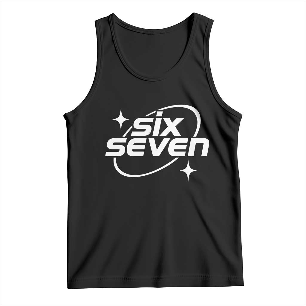 Funny Six Seven Tank Top Cool 67 Meme Y2K Gen Alpha Slang TS02 Black Print Your Wear