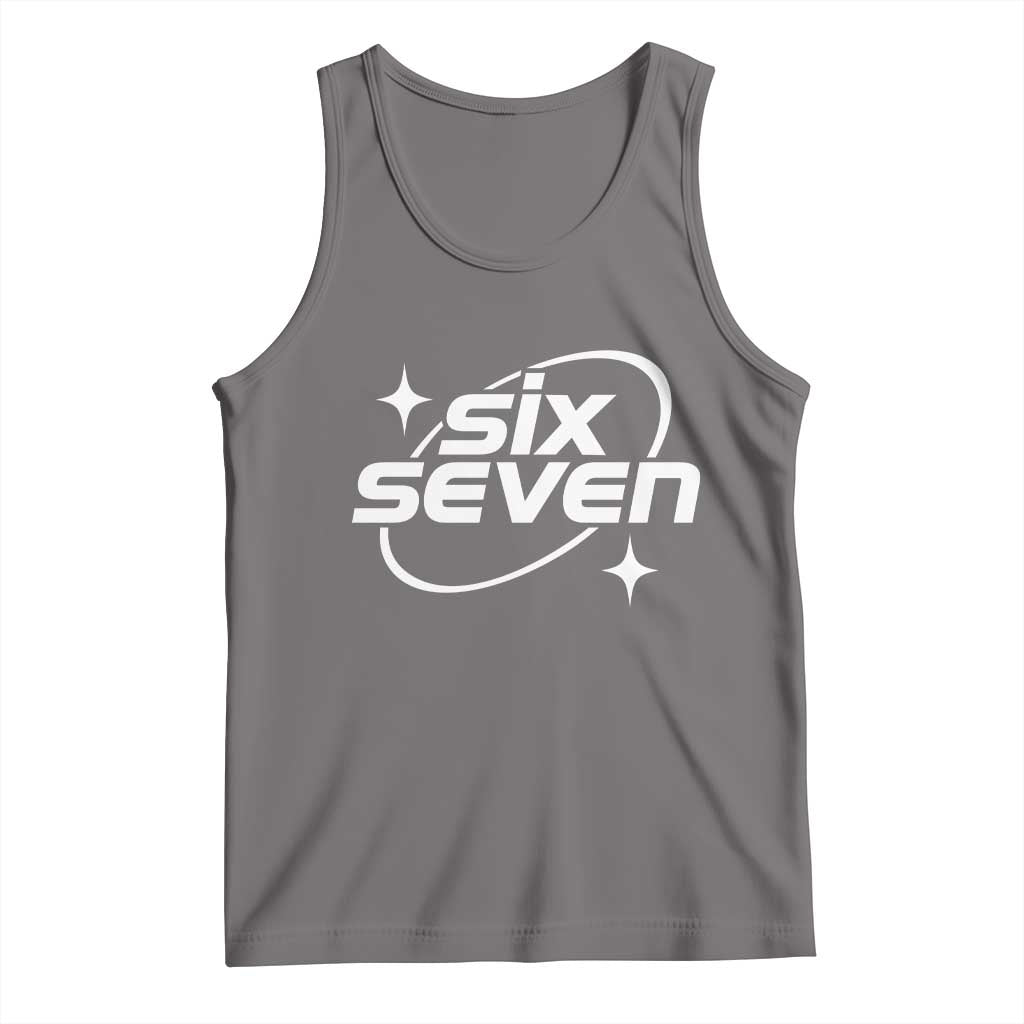 Funny Six Seven Tank Top Cool 67 Meme Y2K Gen Alpha Slang TS02 Deep Heather Print Your Wear