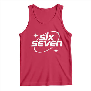 Funny Six Seven Tank Top Cool 67 Meme Y2K Gen Alpha Slang TS02 Red Print Your Wear