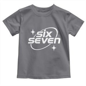 Funny Six Seven Toddler T Shirt Cool 67 Meme Y2K Gen Alpha Slang TS02 Charcoal Print Your Wear