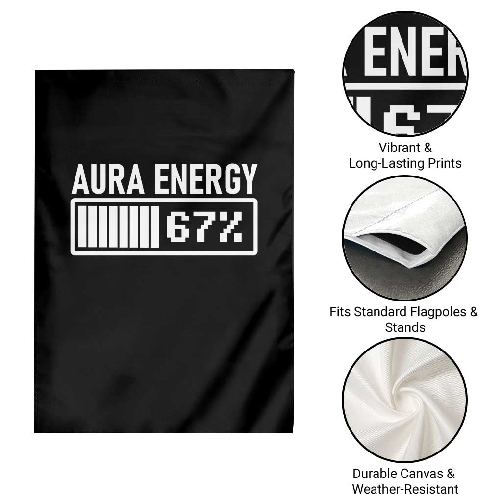 Funny Aura Energy at 67 Garden Flag Six Seven Viral Meme 6 7 Gen Alpha Slang TS02 Print Your Wear