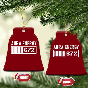 Funny Aura Energy at 67 Ceramic Ornament Six Seven Viral Meme 6 7 Gen Alpha Slang TS02 Print Your Wear