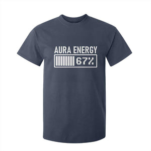 Funny Aura Energy at 67 T Shirt For Kid Six Seven Viral Meme 6 7 Gen Alpha Slang TS02 Navy Print Your Wear