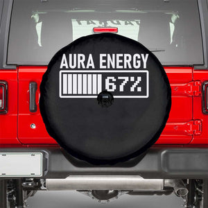 Funny Aura Energy at 67 Spare Tire Cover Six Seven Viral Meme 6 7 Gen Alpha Slang TS02 Black Print Your Wear