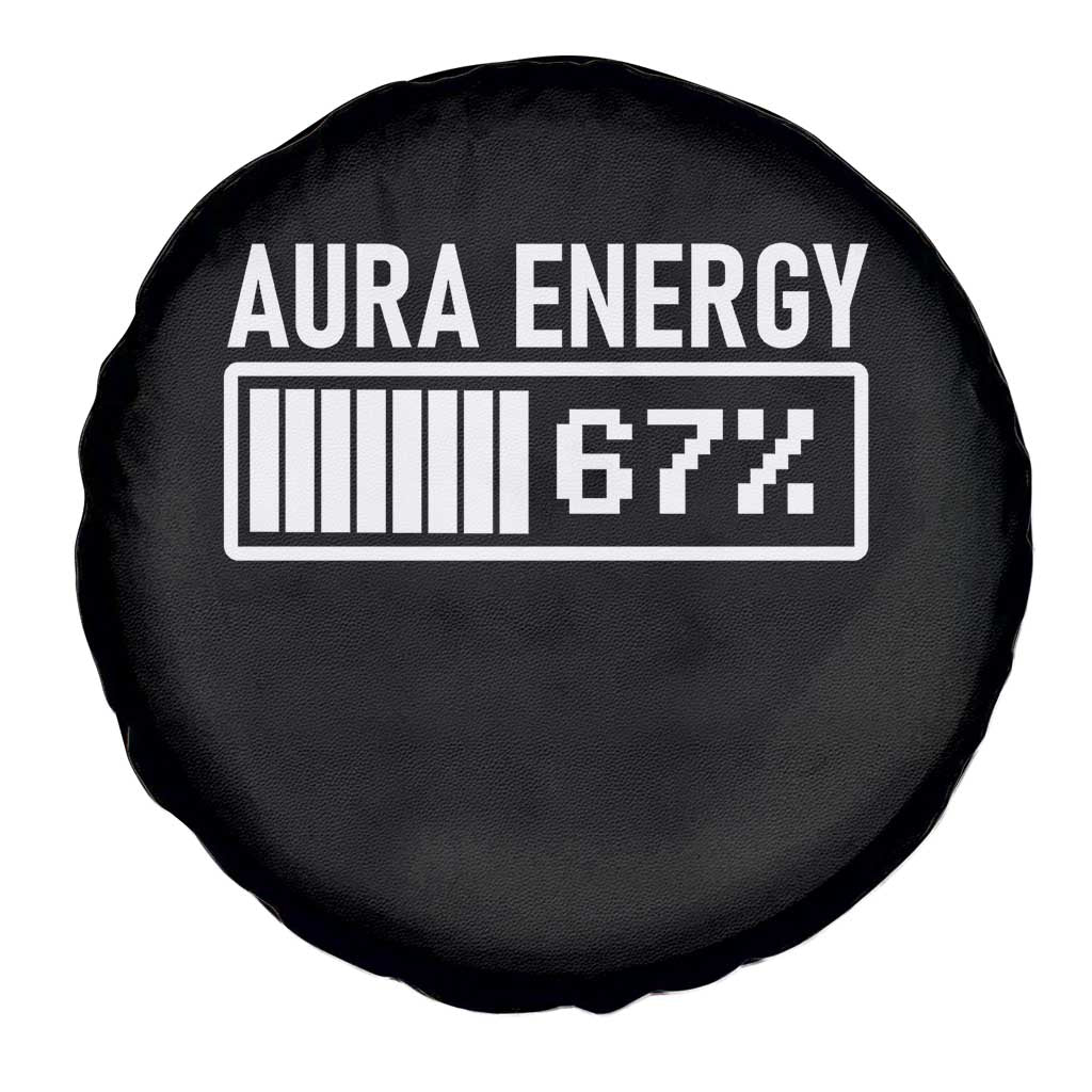 Funny Aura Energy at 67 Spare Tire Cover Six Seven Viral Meme 6 7 Gen Alpha Slang TS02 Print Your Wear