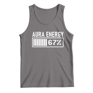 Funny Aura Energy at 67 Tank Top Six Seven Viral Meme 6 7 Gen Alpha Slang TS02 Deep Heather Print Your Wear