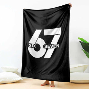 Funny Six Seven 67 Meme Throw Blanket Bold Graphic TS02 Print Your Wear