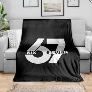 Funny Six Seven 67 Meme Throw Blanket Bold Graphic TS02 Print Your Wear