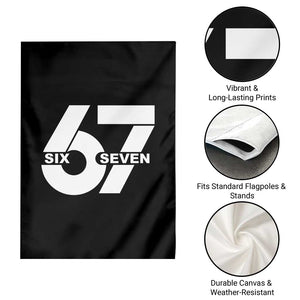 Funny Six Seven 67 Meme Garden Flag Bold Graphic TS02 Print Your Wear