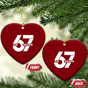 Funny Six Seven 67 Meme Ceramic Ornament Bold Graphic TS02 Print Your Wear