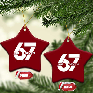 Funny Six Seven 67 Meme Ceramic Ornament Bold Graphic TS02 Print Your Wear
