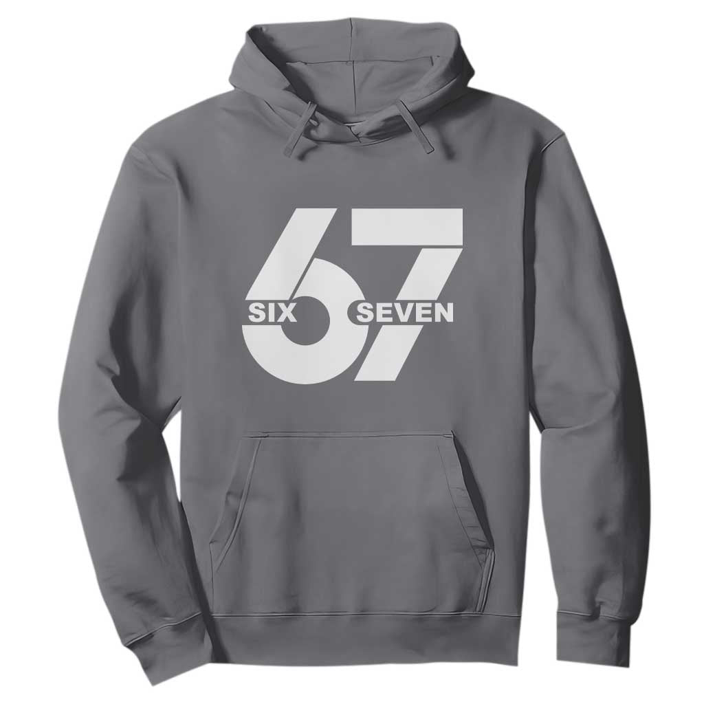 Funny Six Seven 67 Meme Hoodie Bold Graphic TS02 Charcoal Print Your Wear
