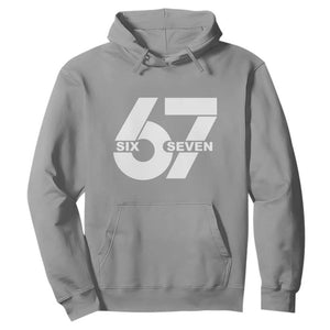 Funny Six Seven 67 Meme Hoodie Bold Graphic TS02 Sport Gray Print Your Wear