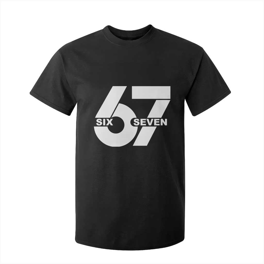 Funny Six Seven 67 Meme T Shirt For Kid Bold Graphic TS02 Black Print Your Wear
