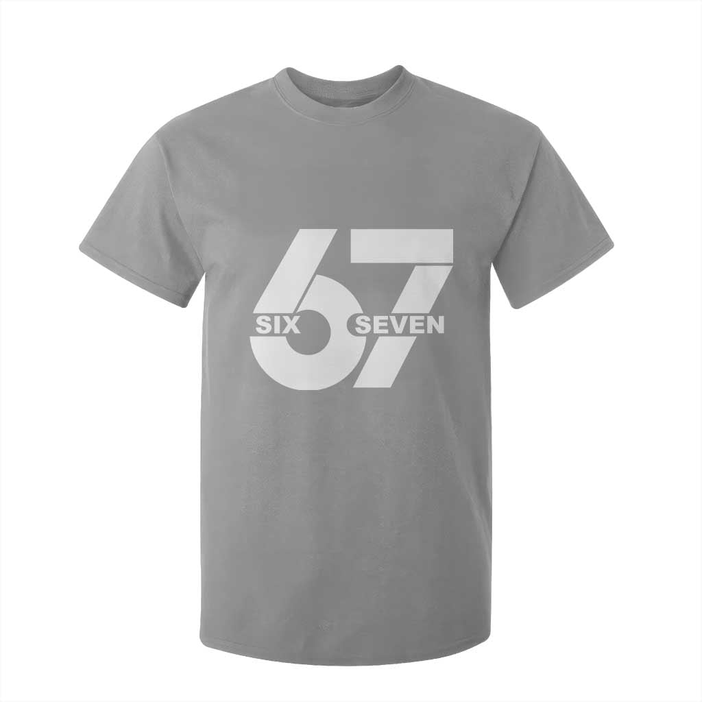 Funny Six Seven 67 Meme T Shirt For Kid Bold Graphic TS02 Sport Gray Print Your Wear