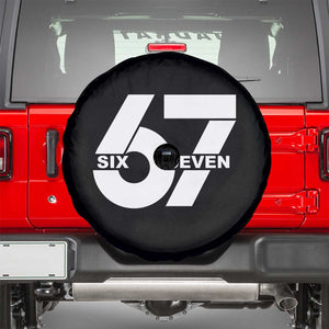 Funny Six Seven 67 Meme Spare Tire Cover Bold Graphic TS02 Black Print Your Wear