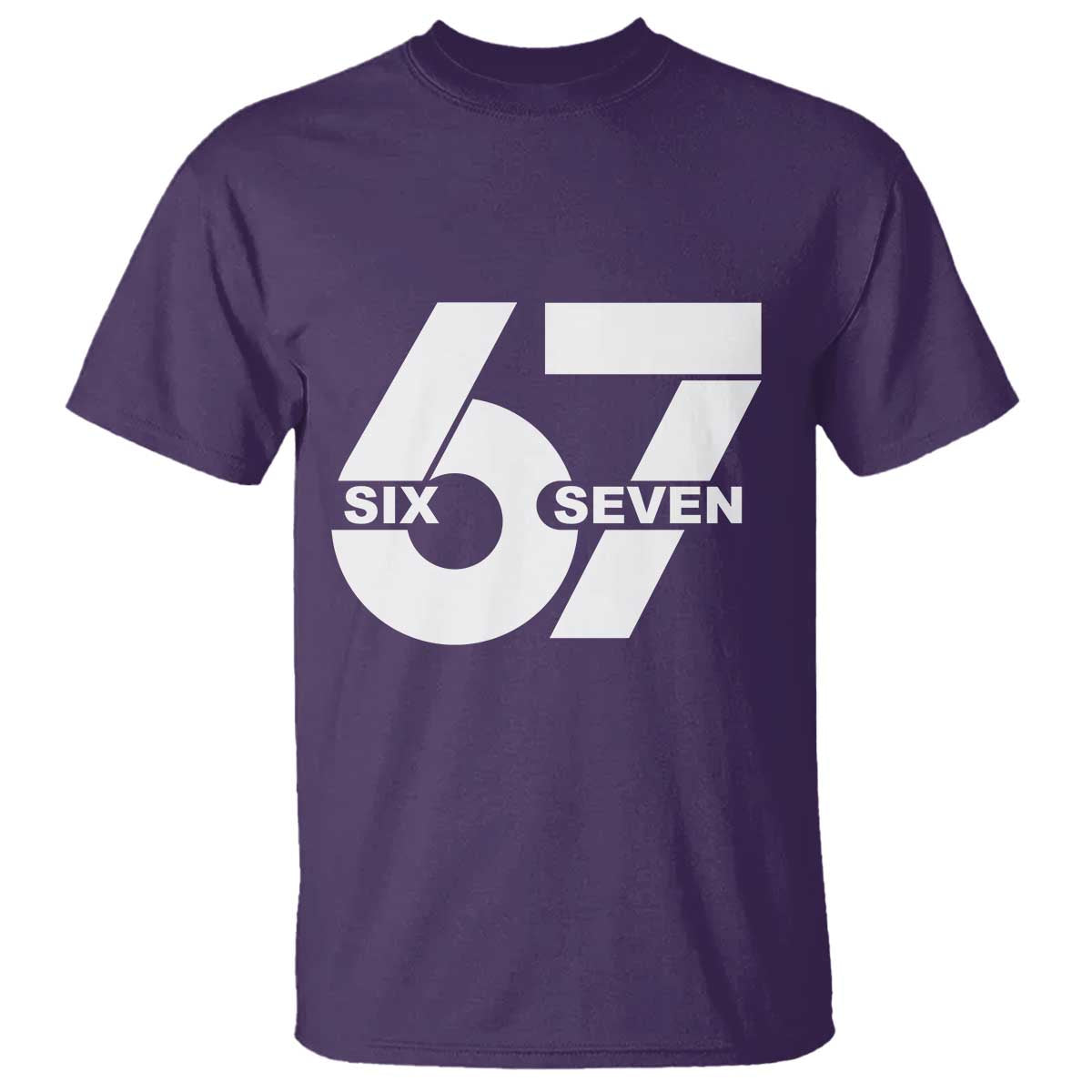 Funny Six Seven 67 Meme T Shirt Bold Graphic TS02 Purple Print Your Wear